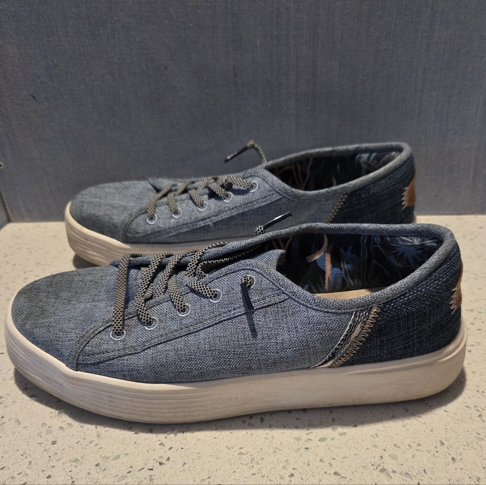 Hey Dude Blue Cody Craft Linen Shoes